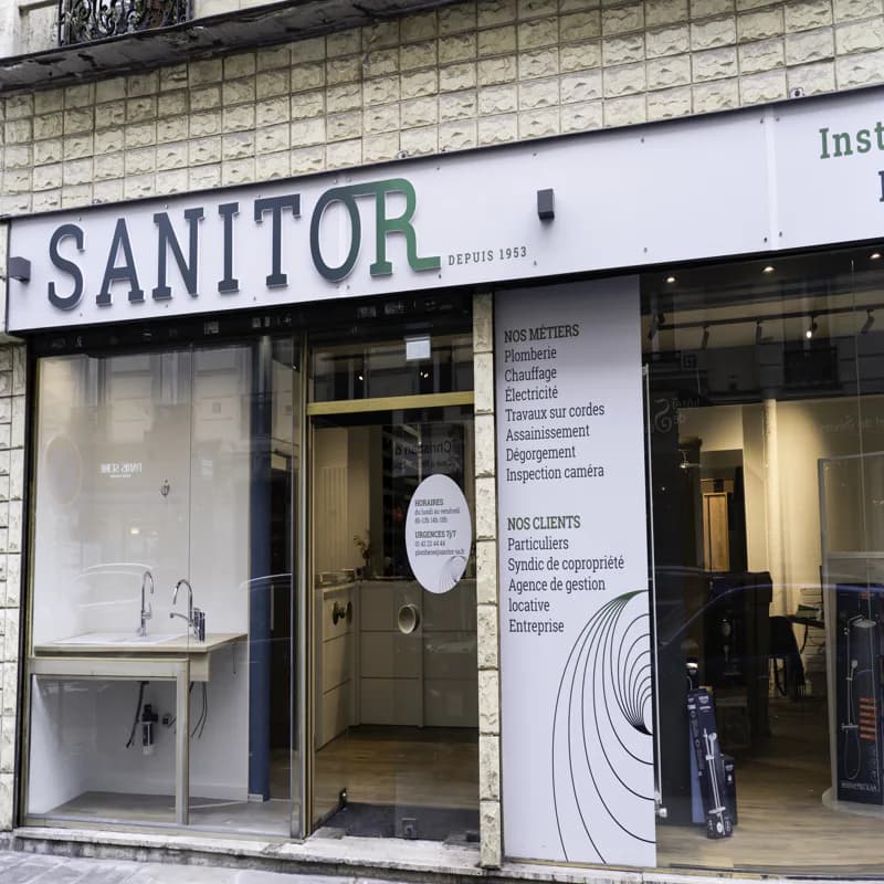 SANITOR Plomberie Paris - Façade de l'entreprise
